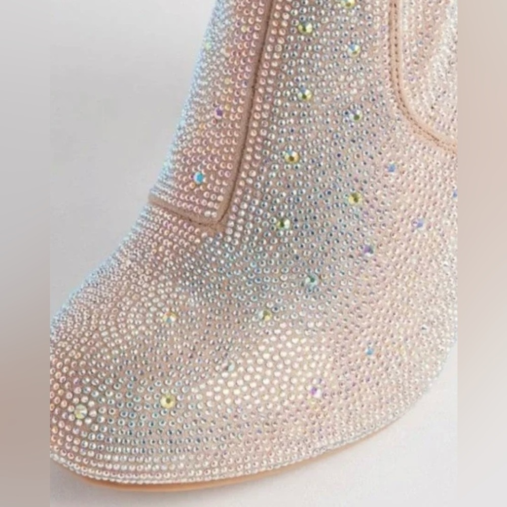 TORRID Stretch Embellished Bootie (12WW) Taupe - Picture 3 of 10